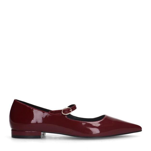 Bordeaux rode lak ballerina's