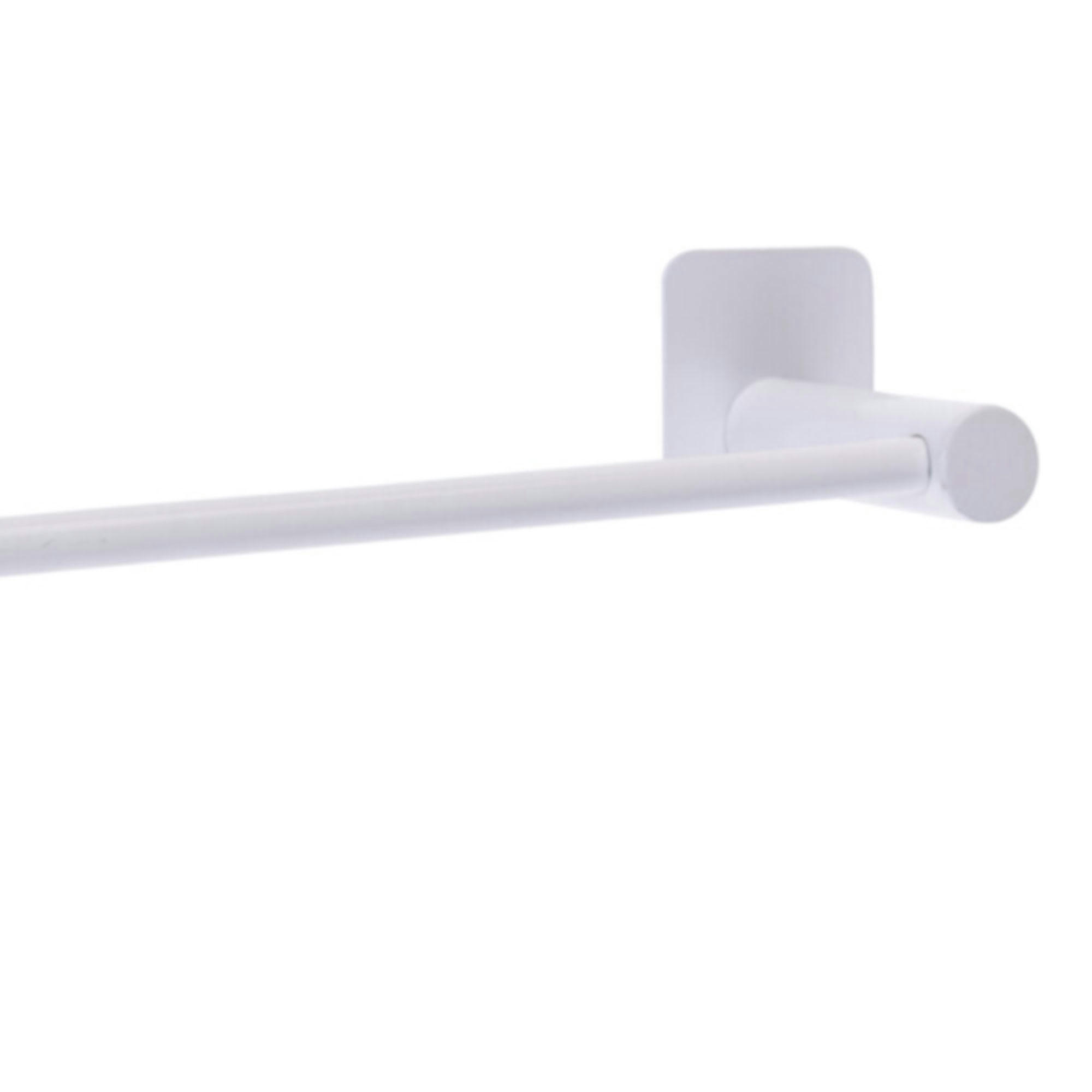 - Porte-serviettes mural en métal blanc - 42.3x5x7.2cm