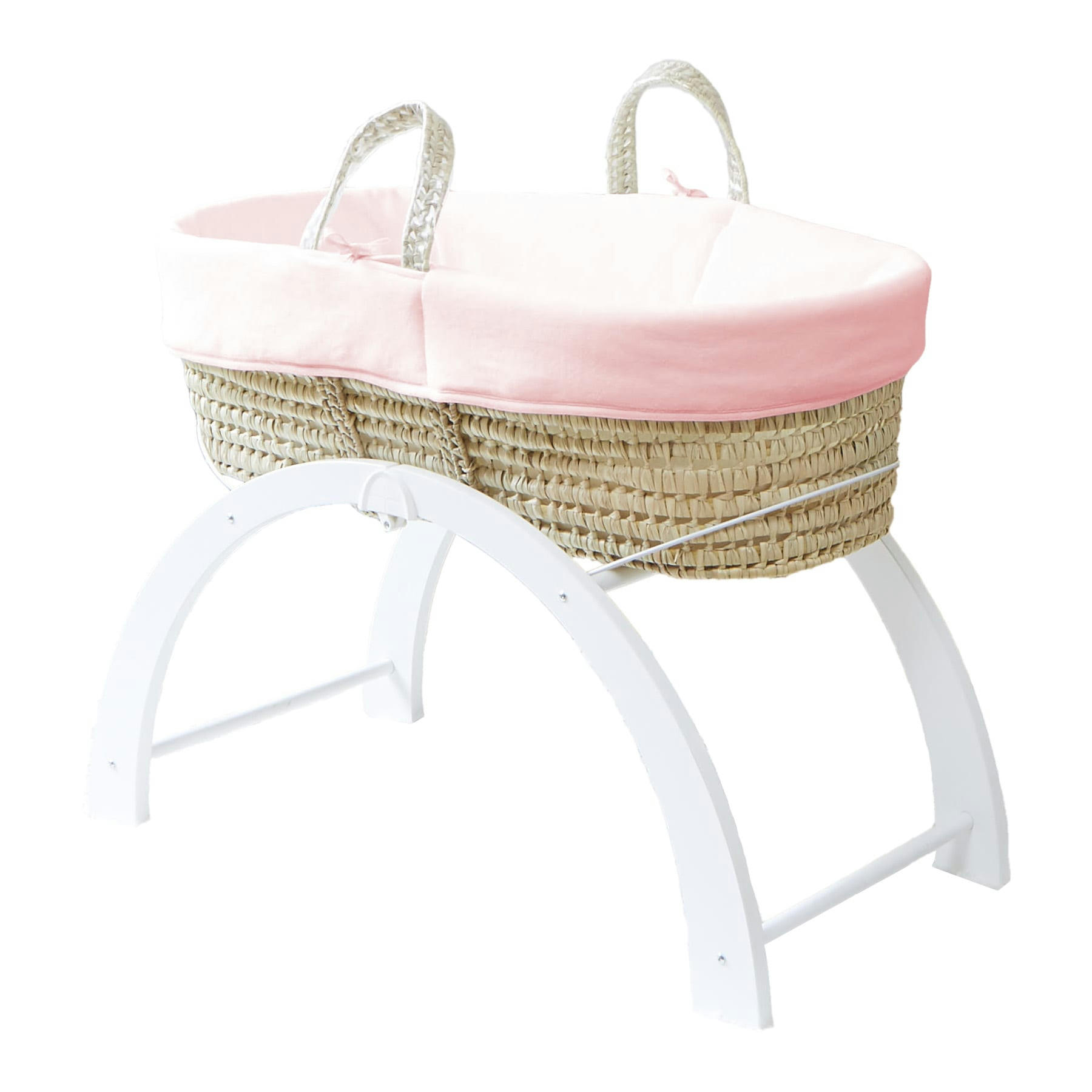 - Couffin avec Support Réversible - Habillage Pivoine en Coton Bio