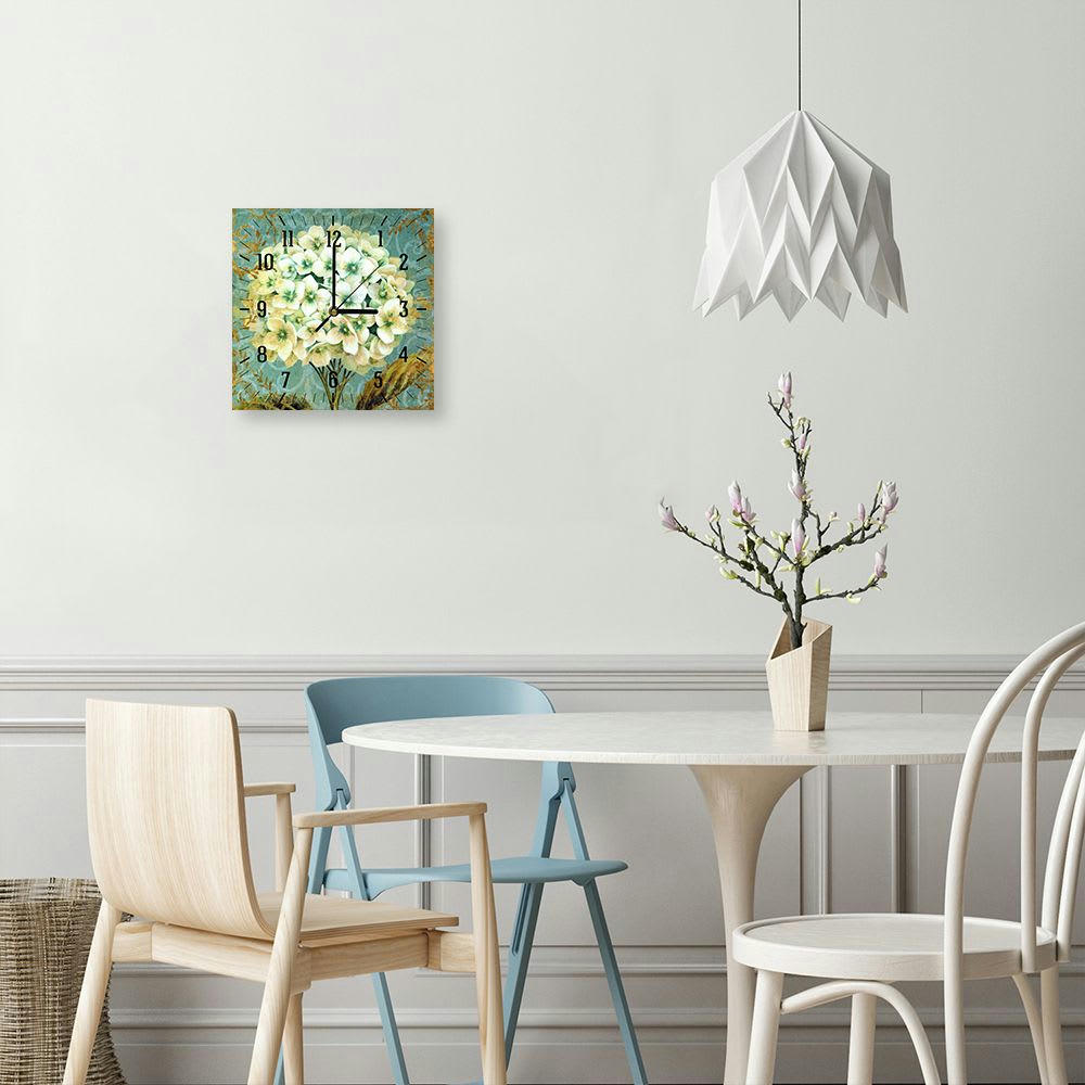 - Horloge murale hortensia 30x30cm