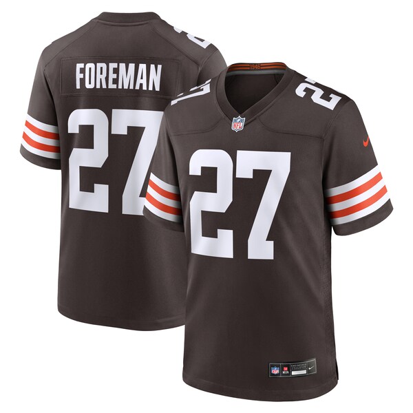 D'Onta Foreman Cleveland Browns Nike Team Game Jersey -  Brown