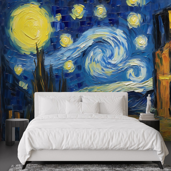 Feeby Fototapeta, Gwiaździsta noc - V. van Gogh 150x105