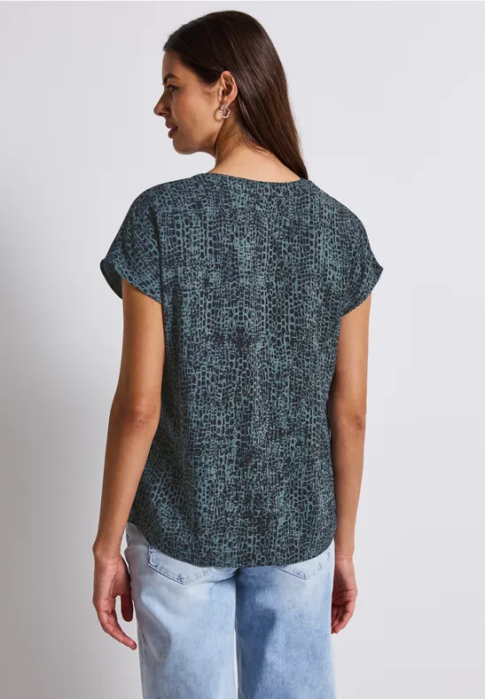 Snake Print Blusenshirt