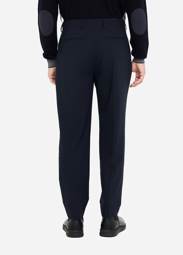 Pantaloni in lana con pinces