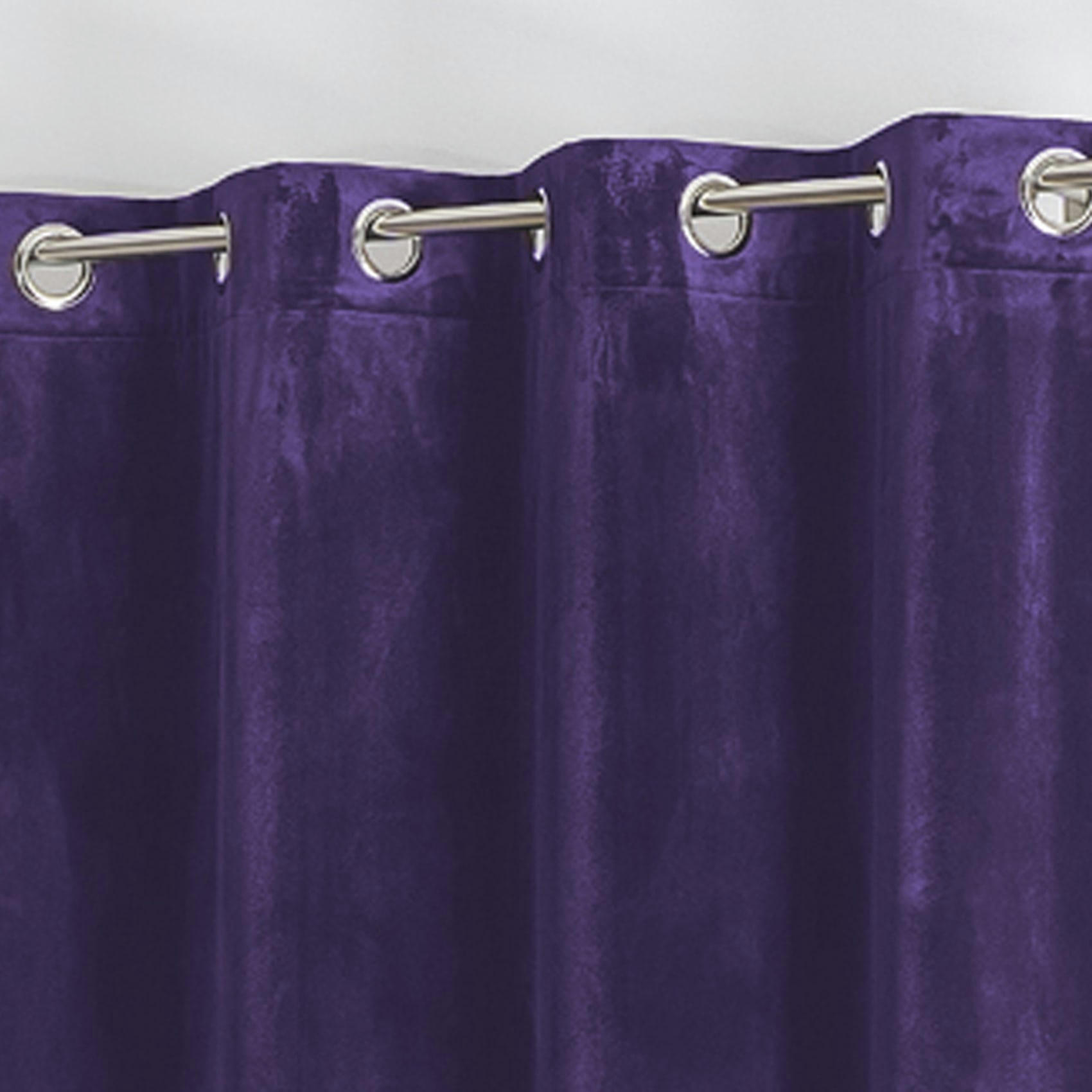 - Rideau feutré en velours uni violet 135x260 cm