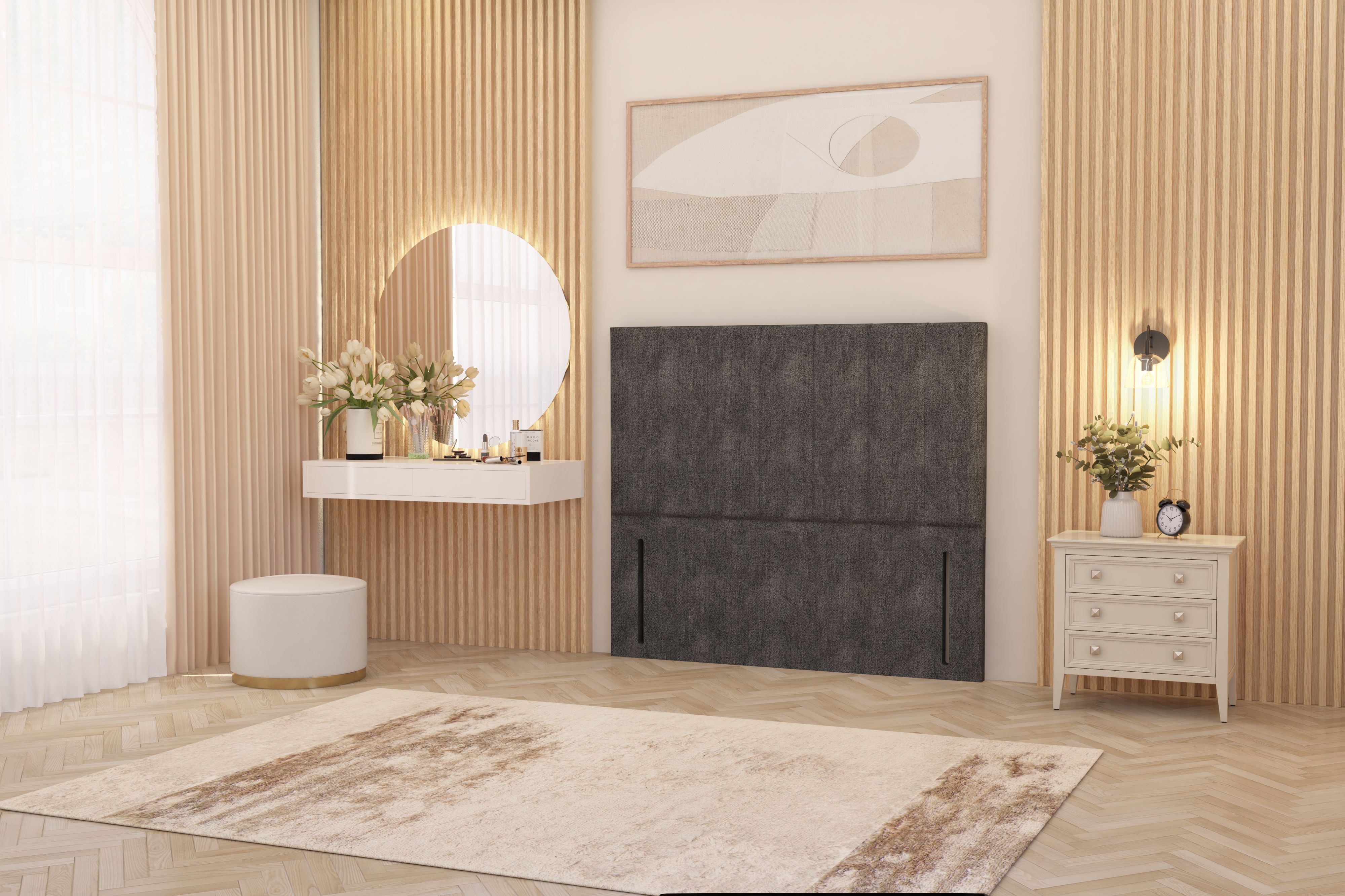 Somnior Austin Tweed Fabric 54" Floor Standing Upholstered Divan Headboard