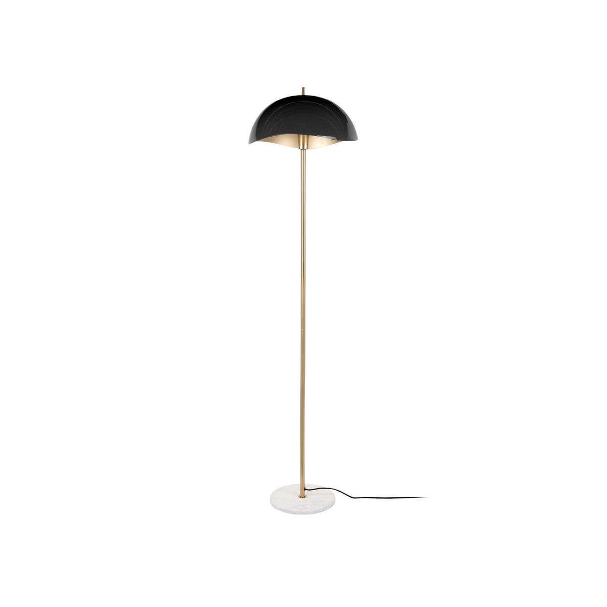 Leitmotiv vloerlamp Waved - zwart - Ø40cm