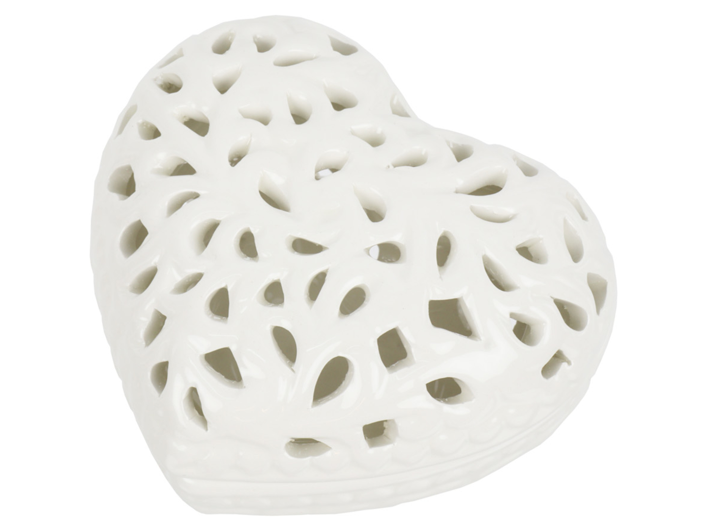 Puzderko w kształcie serca Belle EpoqAvorio ceramiczne 10 cm ecru