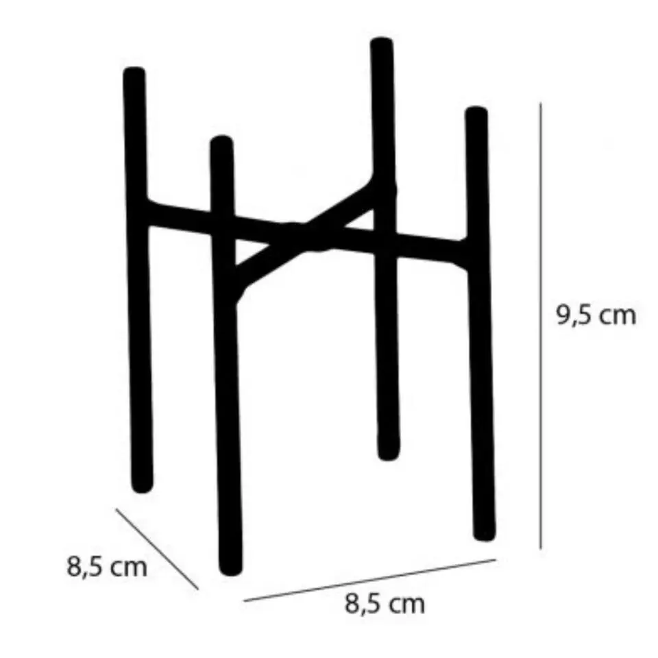 Mica Decorations Plantenstandaard - verhoger - zwart - H10 x B8 cm