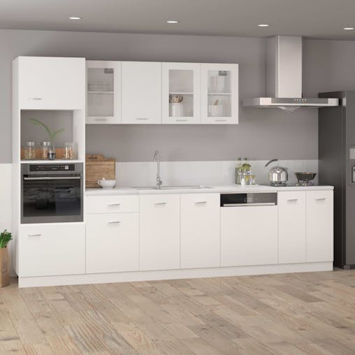 NNEVL Hanging Glass Cabinet White 40x31x60 cm Chipboard