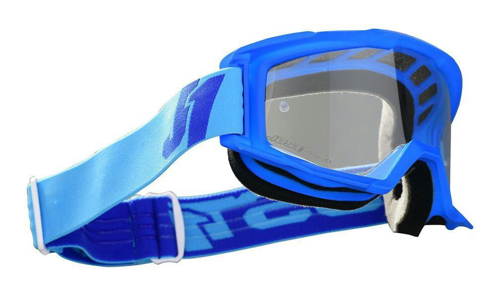 Just1 Vitro Powersports Anti-Fog Scratch-Resistant Goggles, Light Blue