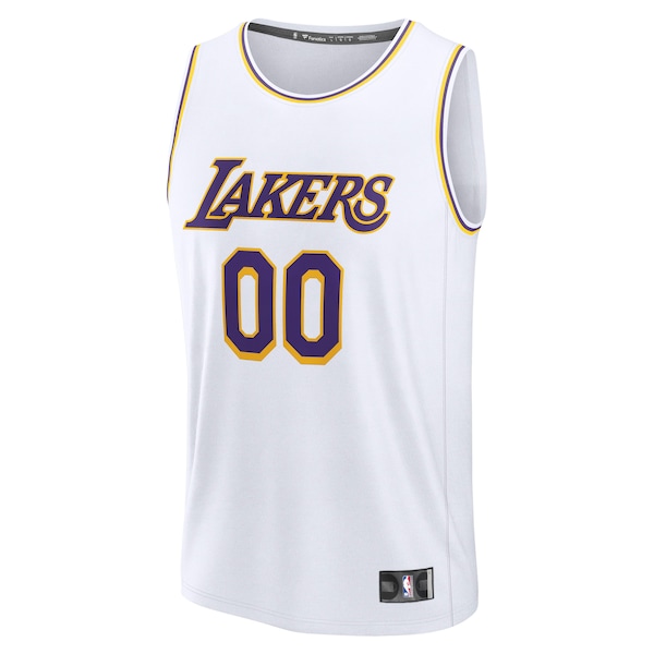 Los Angeles Lakers  Youth Fast Break Custom Replica Jersey - White  - Association Edition