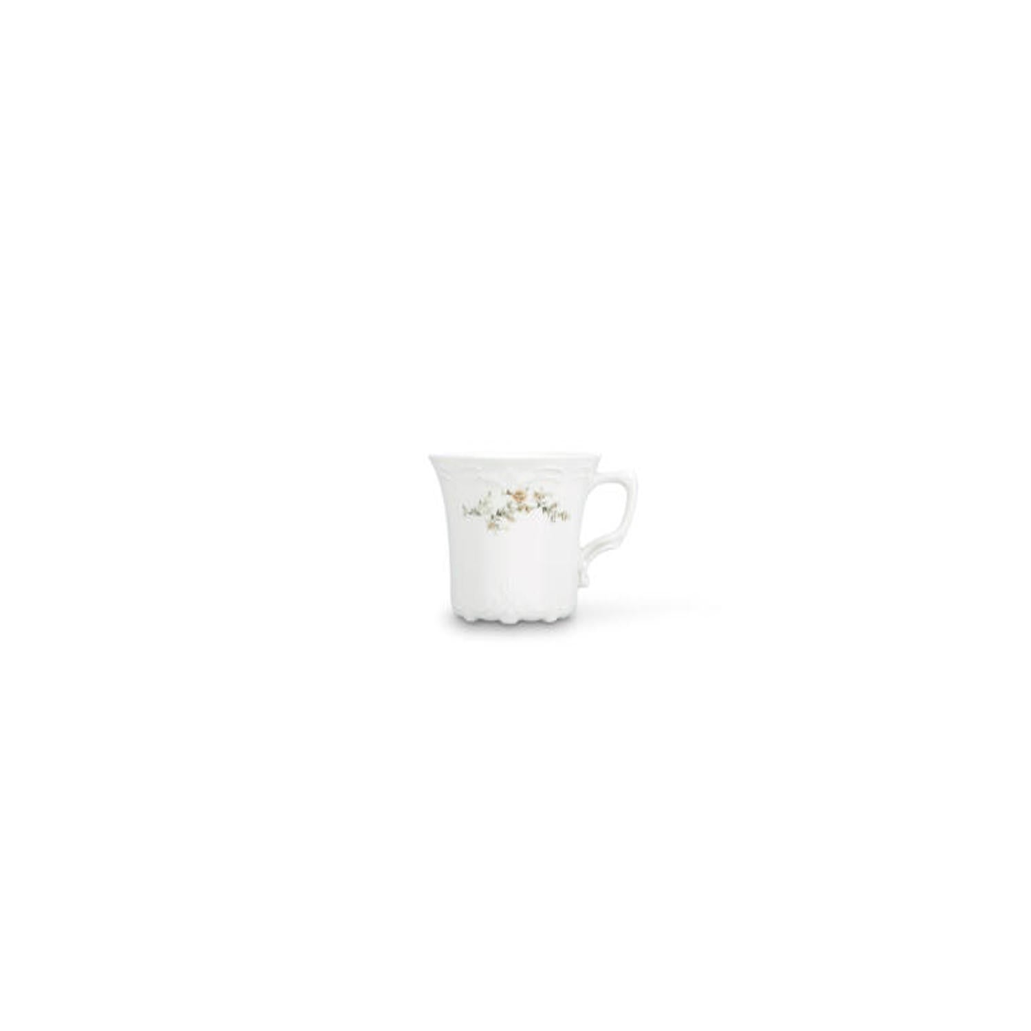 Bonbistro - Kop 20cl brown flower Retro - Set van 6
