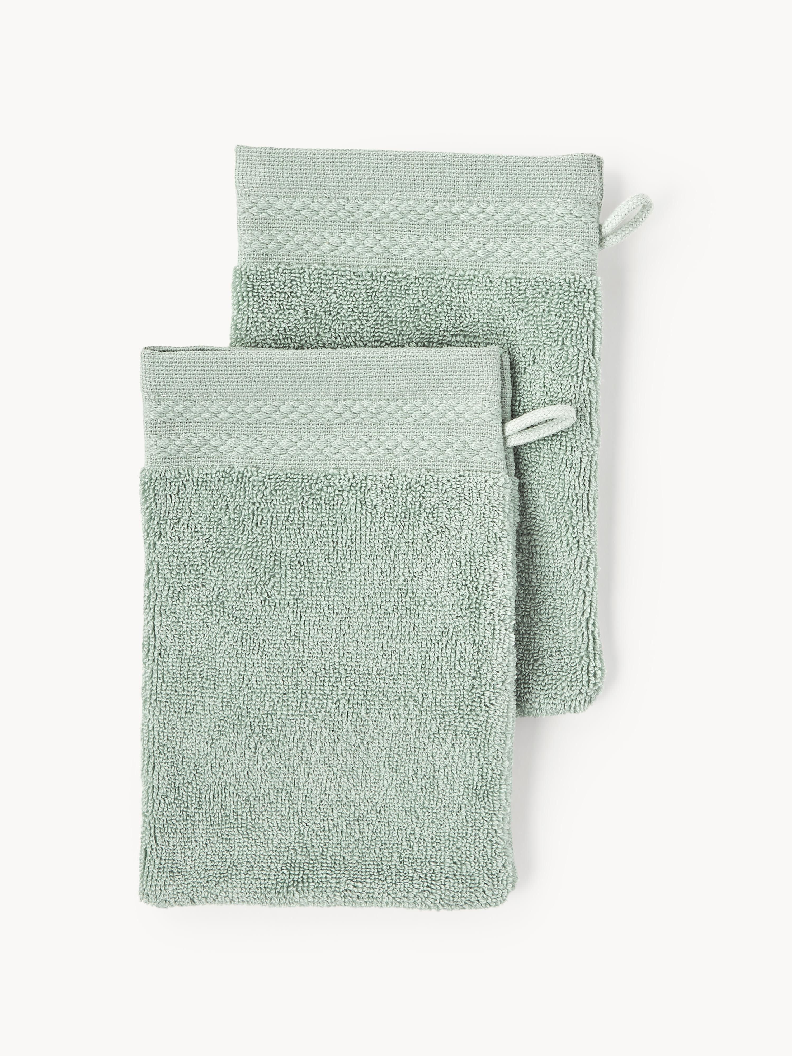 Waschhandschuhe Premium aus Bio-Baumwolle, 2er-Set