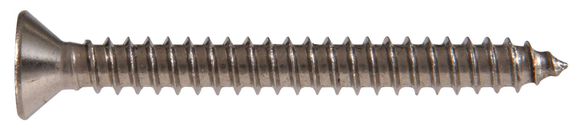 Hillman Flat Head Square Drive Sheet Metal Screws, Stainless Steel