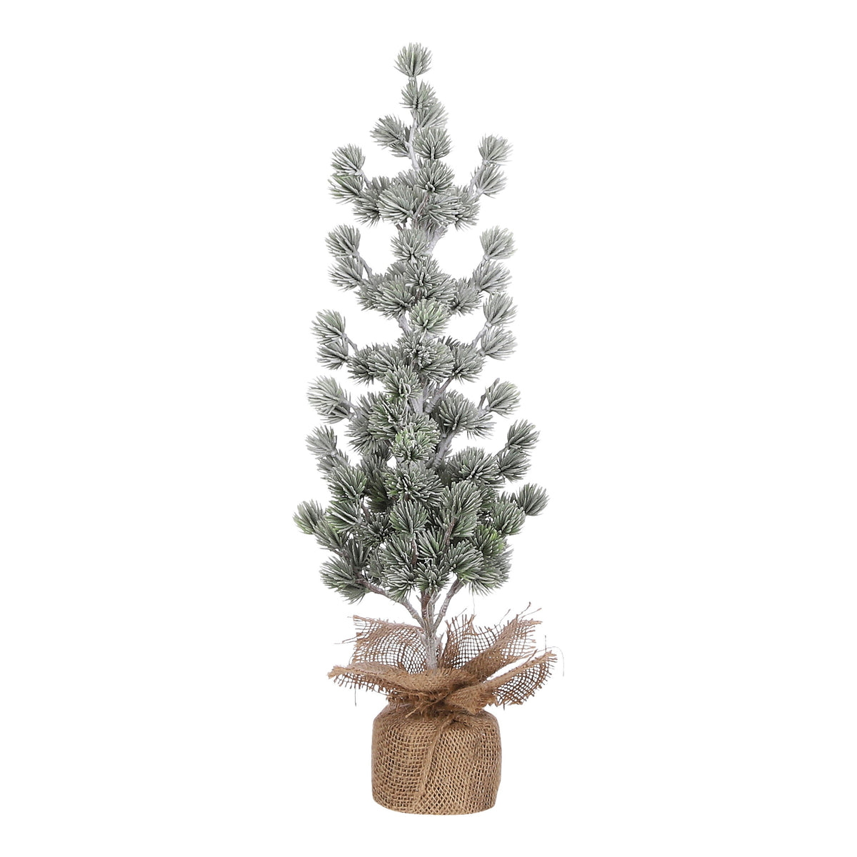 House of Seasons Kunstkerstboom in Jute - H55 x Ø25 cm - Groen Frosted