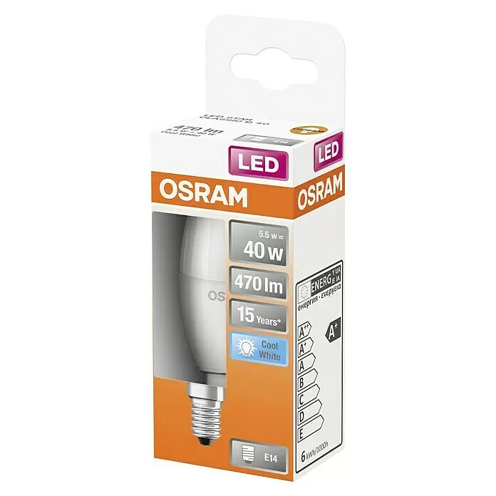 LYSPÆRE OSRAM LED CLB 40 E14 5,5W