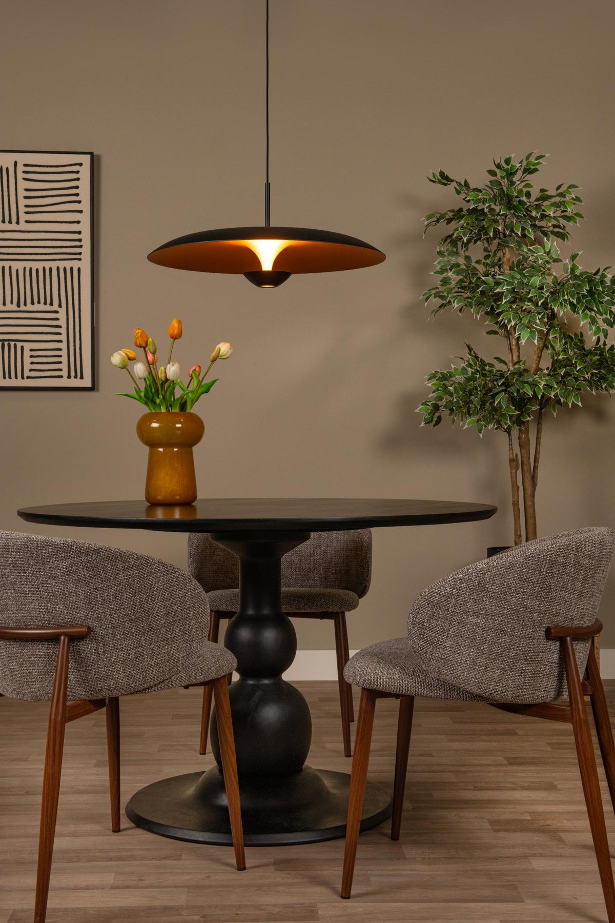 Lucide hanglamp KENNETH - Geïntegreerde LED - Zwart