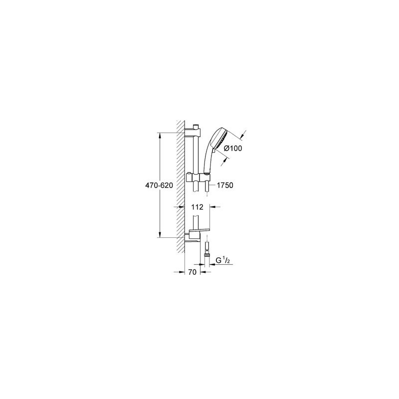 Ensemble de douche Vitalio Comfort 100 3 jets GROHE