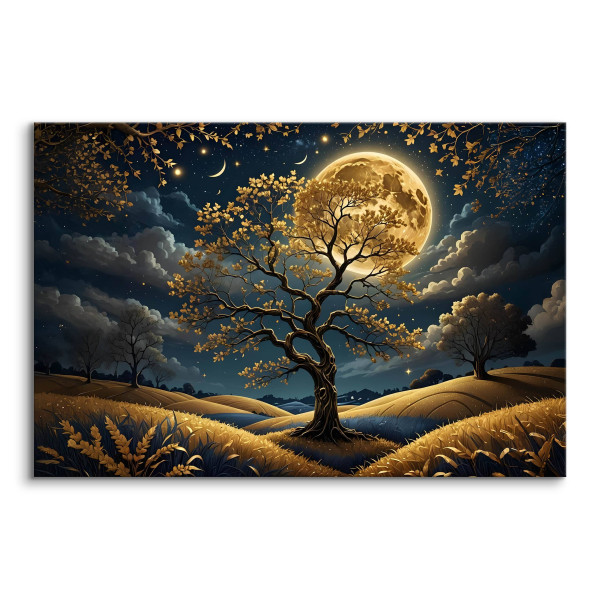 Obraz Abstrakcyjna Pełnia Księżyca 30x20cm