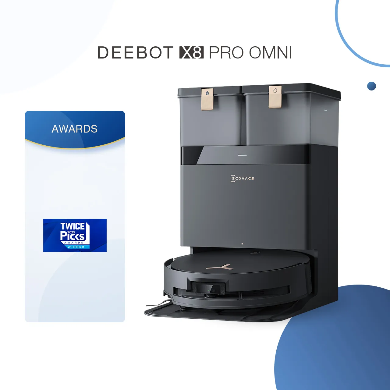 ECOVACS DEEBOT X8 PRO OMNI Self-Empty Robot Vacuum & Mop