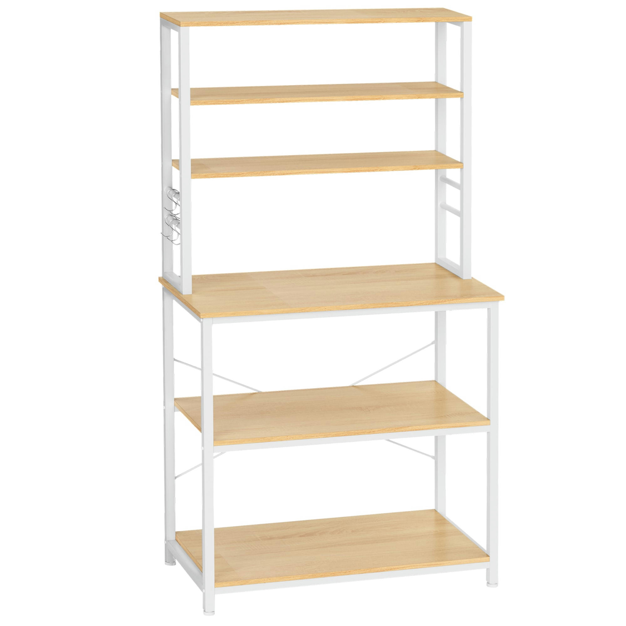 - Étagère de cuisine style moderne effet bois blanc