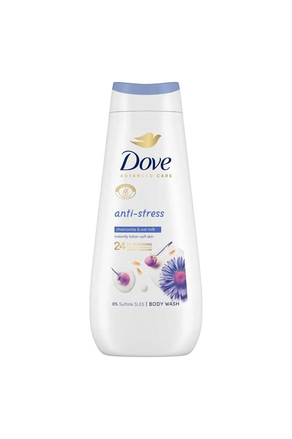Dove Body Wash' Anti-Stress for 24H Renewing Micromoisture, 3x 400ml