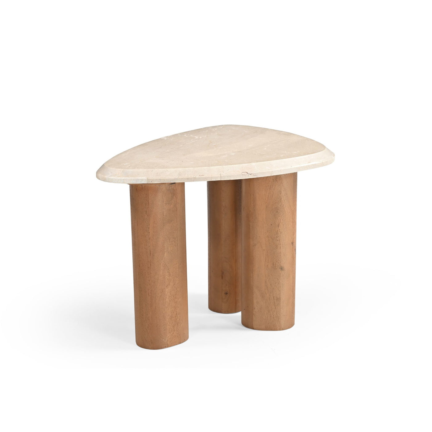 Starfurn Bijzettafel Nuvé - Organisch Hout/Marmer - 60x45x46cm