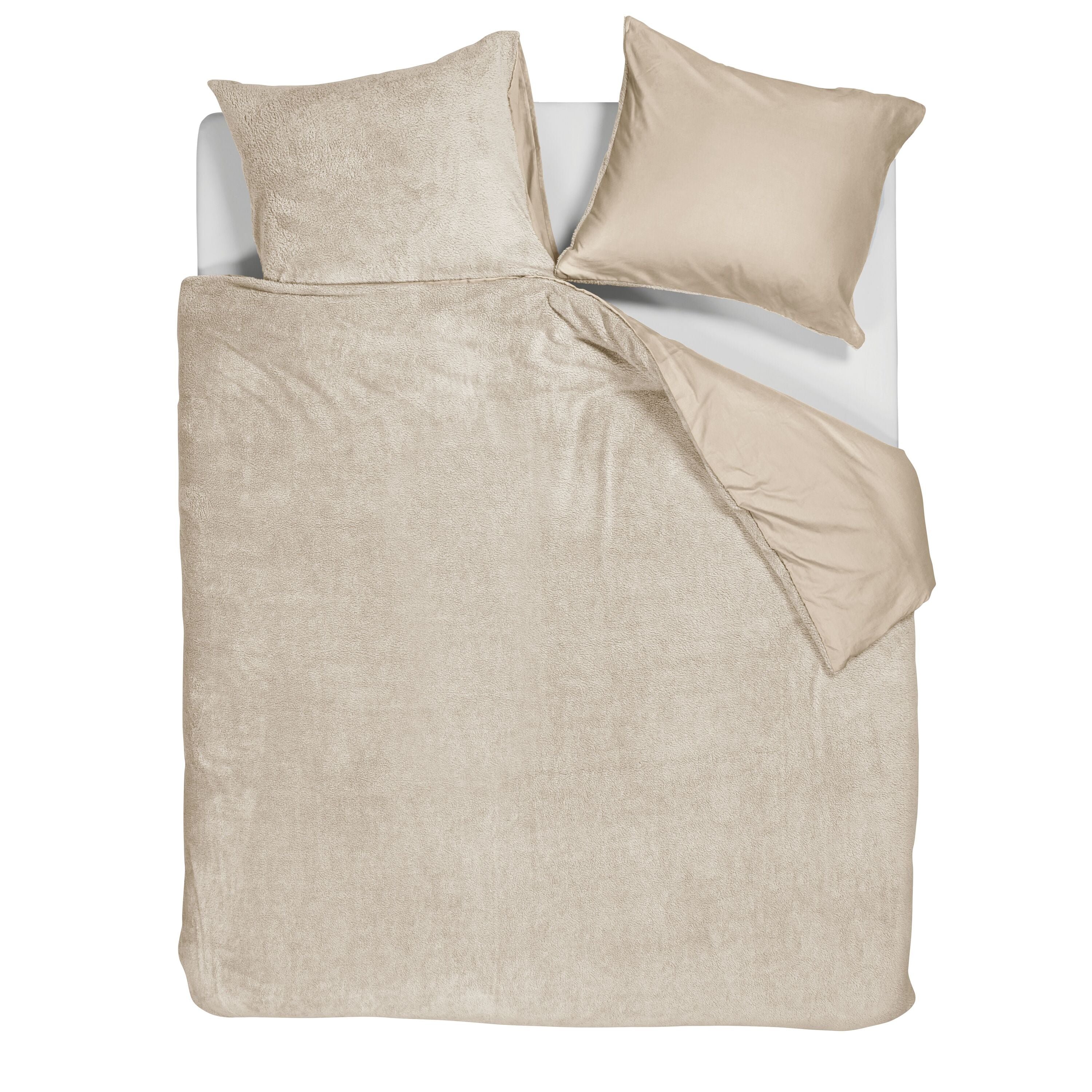 Ambiante Plush Dekbedovertrek 200 x 200/220 cm - Zand