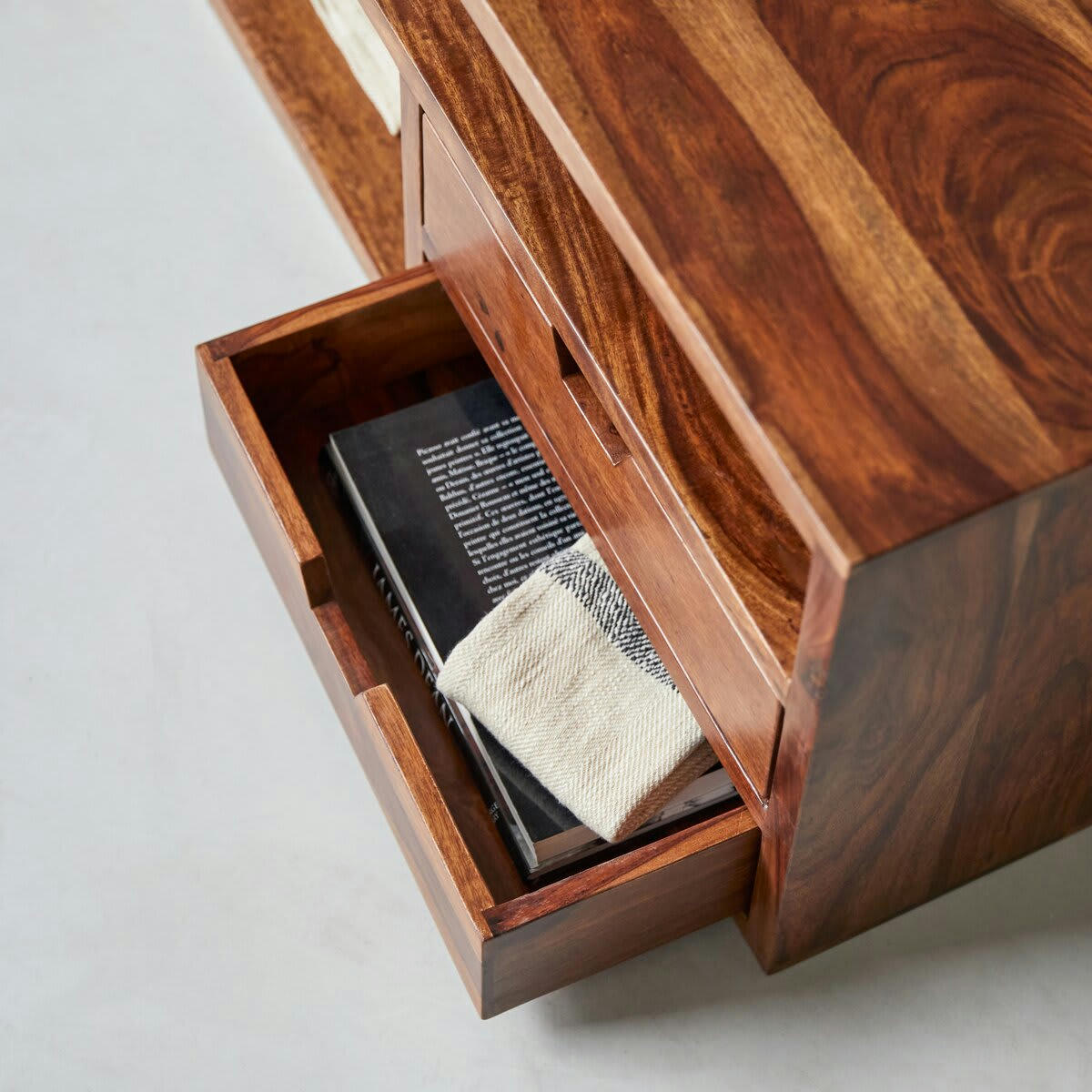 KWARTO - Meuble TV en palissandre massif 170 cm