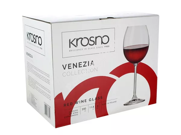 Kpl. kieliszków do wina czerwonego 350 ml (6 szt) Krosno - Venezia (Lifestyle) 44.8235-0350