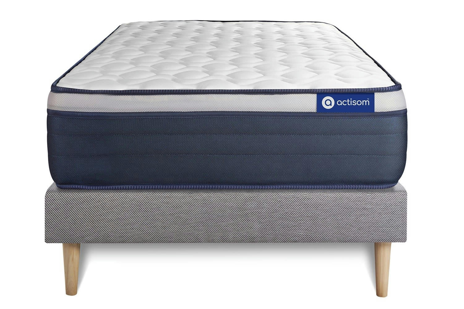ACTILATEX MAX - Ensemble 80x190 cm sommier kit gris