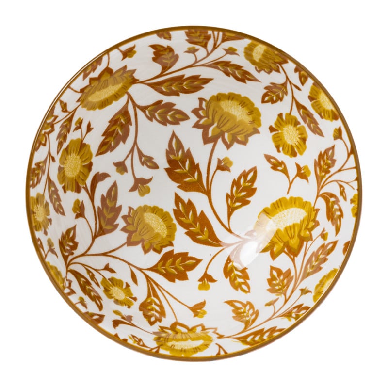 Schaaltje Jona - geel/rood - &Oslash;12.3x5.8 cm