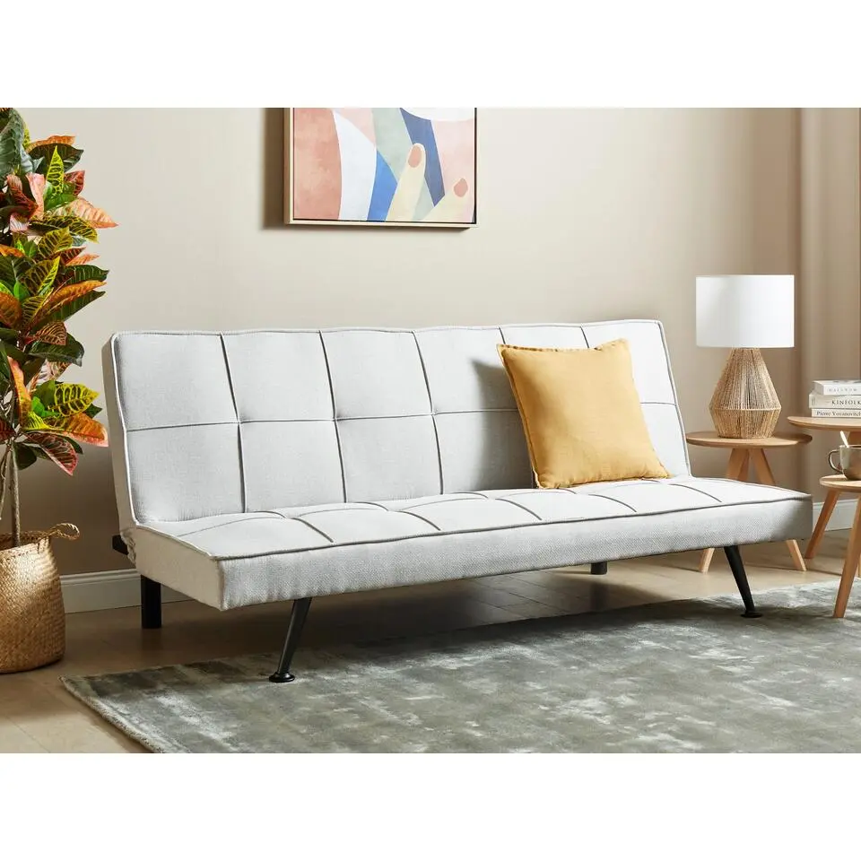 HASLE - Slaapbank 3-zits - Lichtgrijs - Polyester