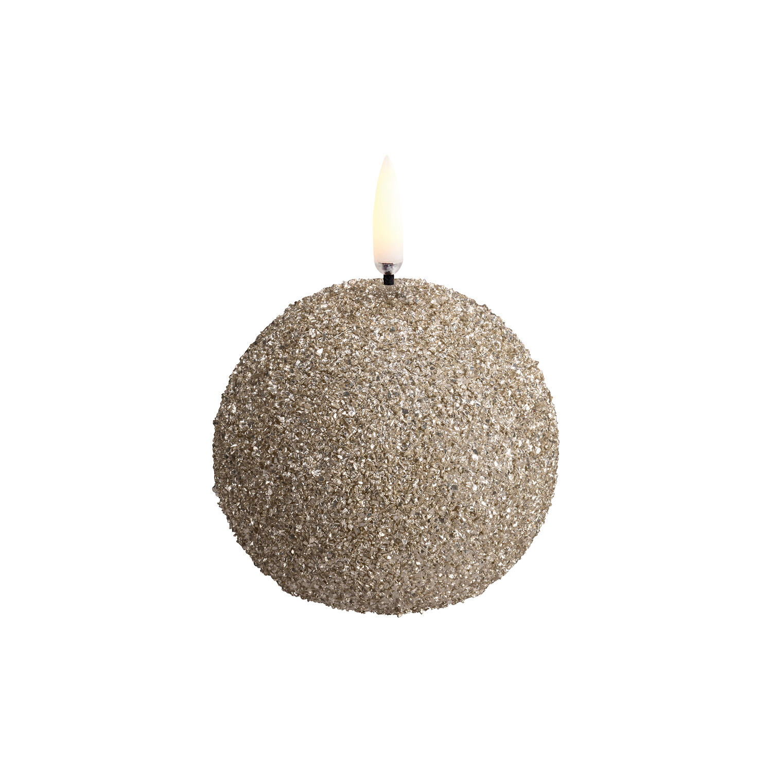 LED rundt lys, champagne/glimmer
