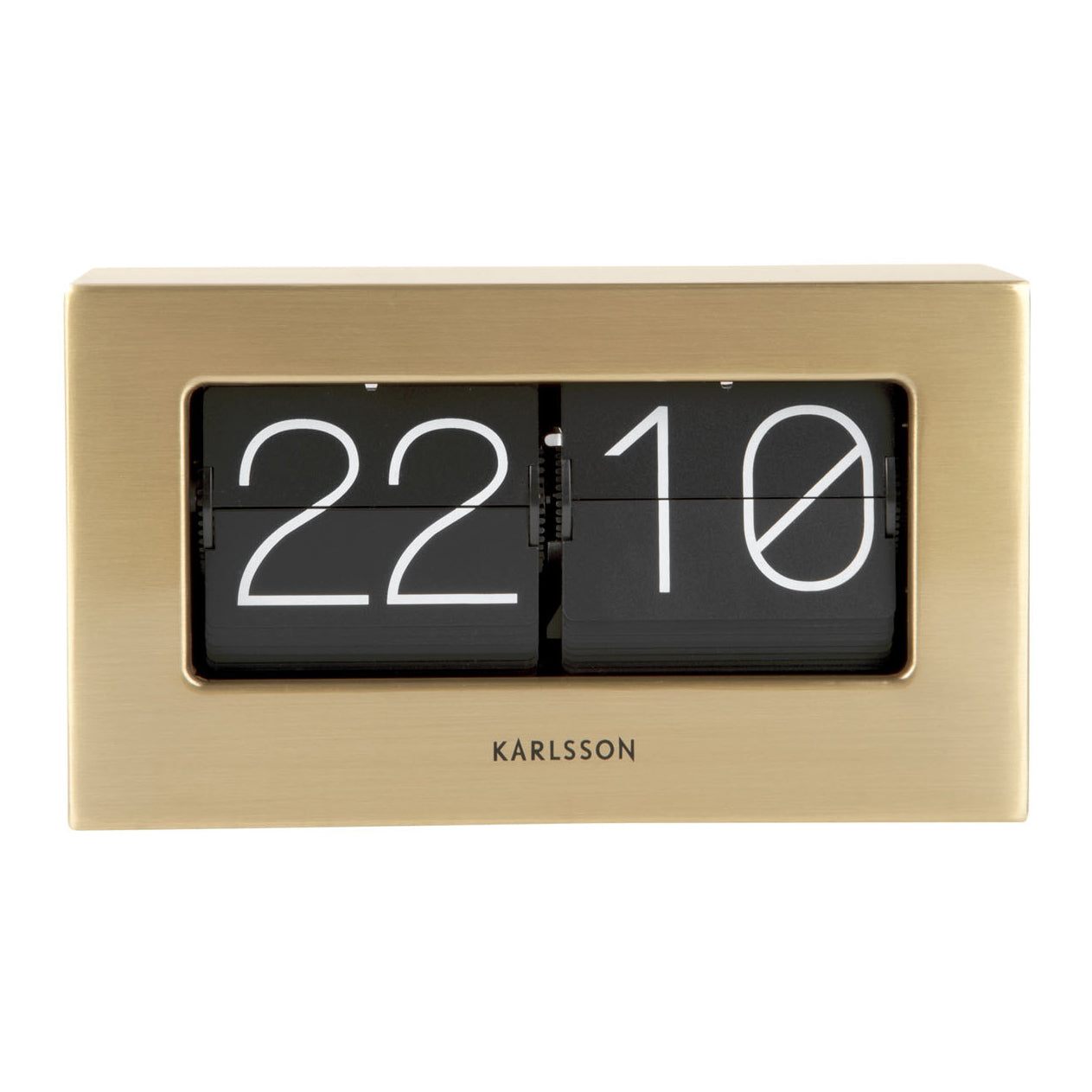 Karlsson Boxed Flip Tafelklok - Geborsteld goud