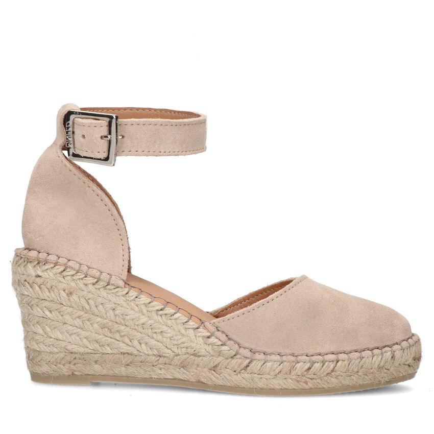 Manfield Beige suède sleehakken