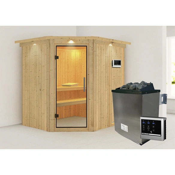 Sauna »Maardu«, inkl. 9 kW Saunaofen mit externer Steuerung, für 3 Personen