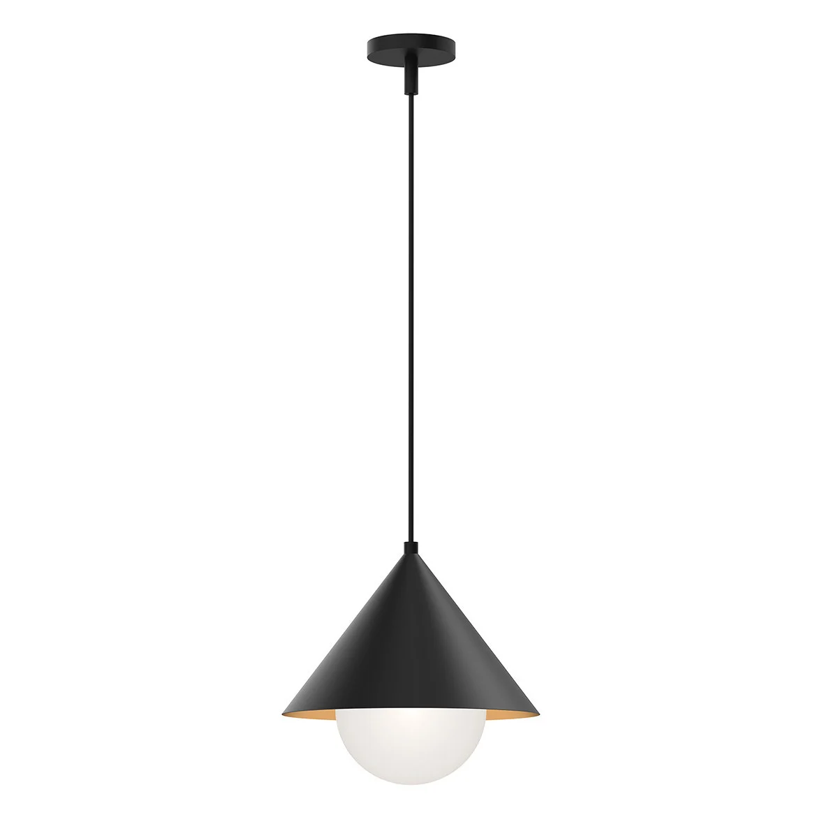 Lampa wisząca matowy czarno-opalowy REMYCK 1xE27x60W Alora Mood