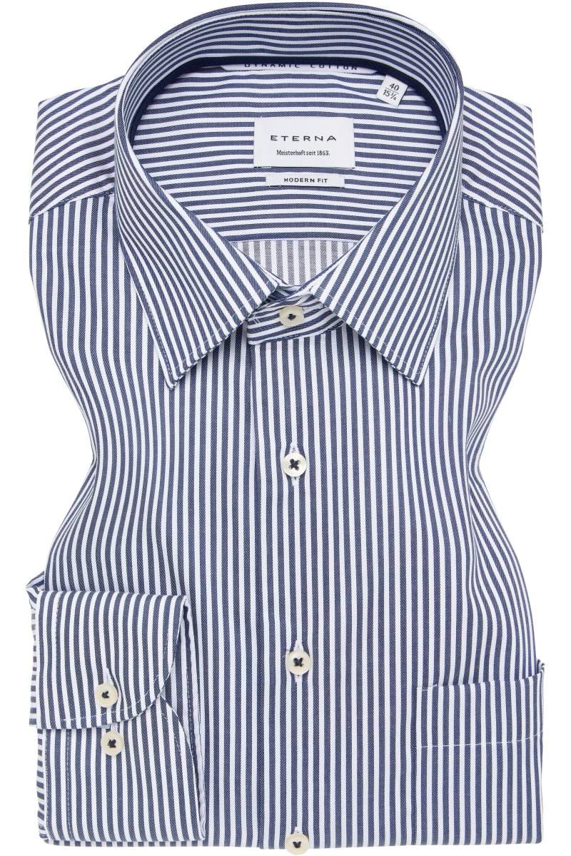 ETERNA Modern Fit Hemd marine, Gestreift