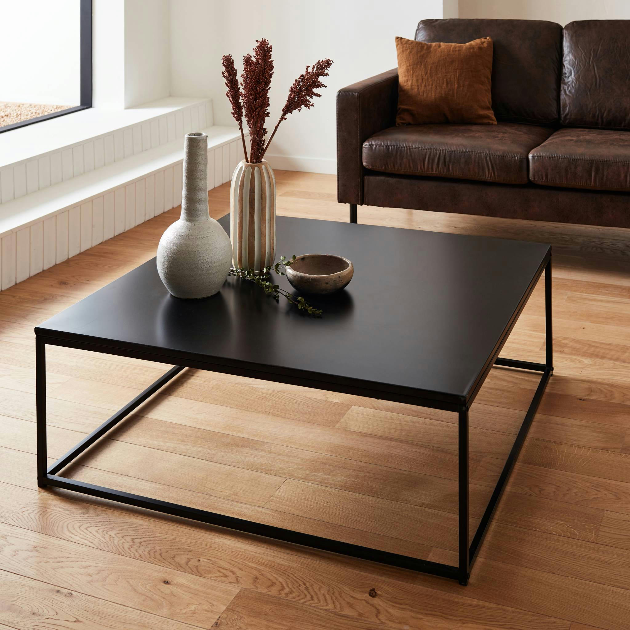 INDUSTRIELLE - Table basse, design industriel, structure métal