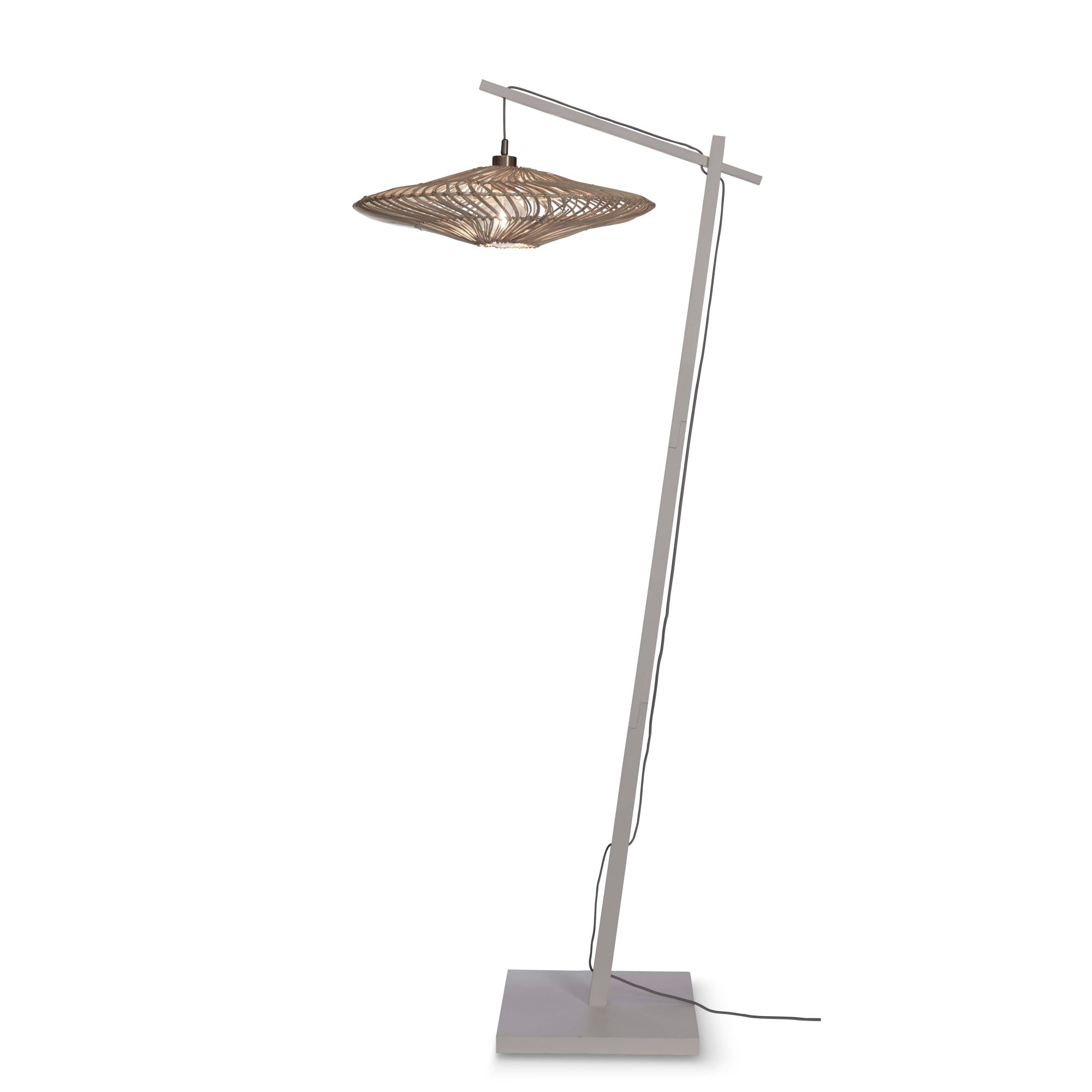 GOOD&MOJO vloerlamp Zanzibar - wit - Ø40cm
