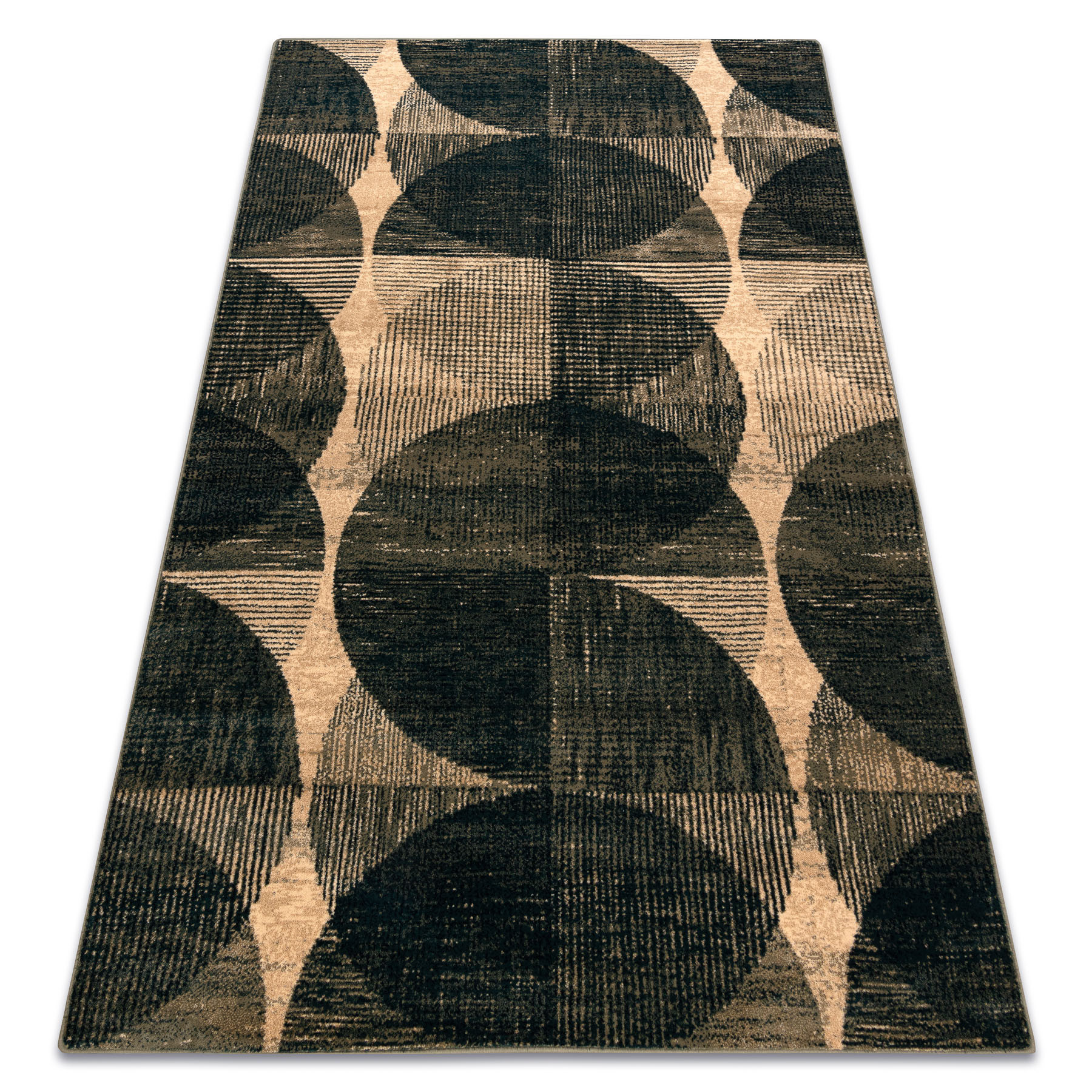 Dywan wełniany OMEGA FADO geometryczny jadeit zielony 170x235 cm