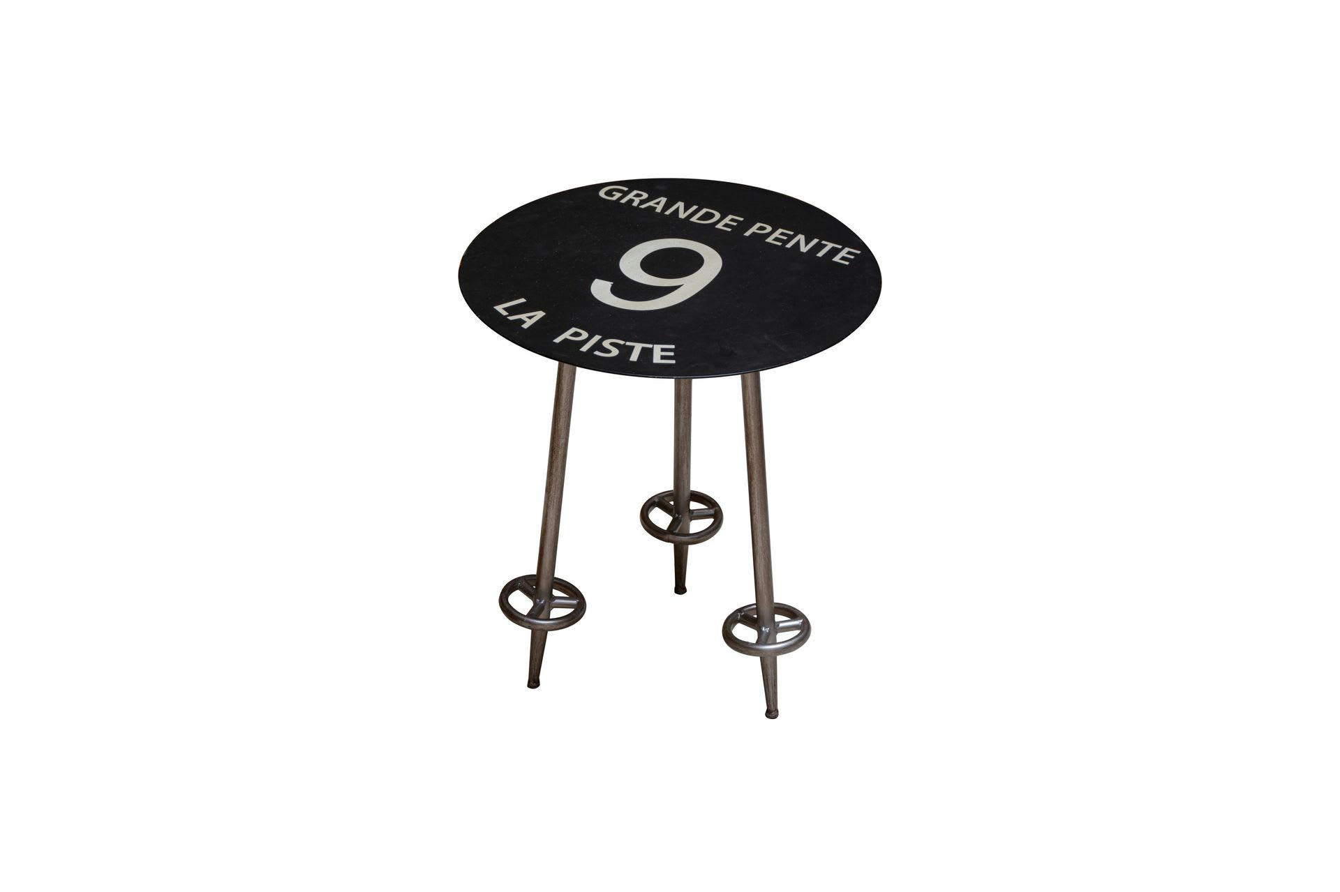 ALBANNE - Table d'appoint en métal noir