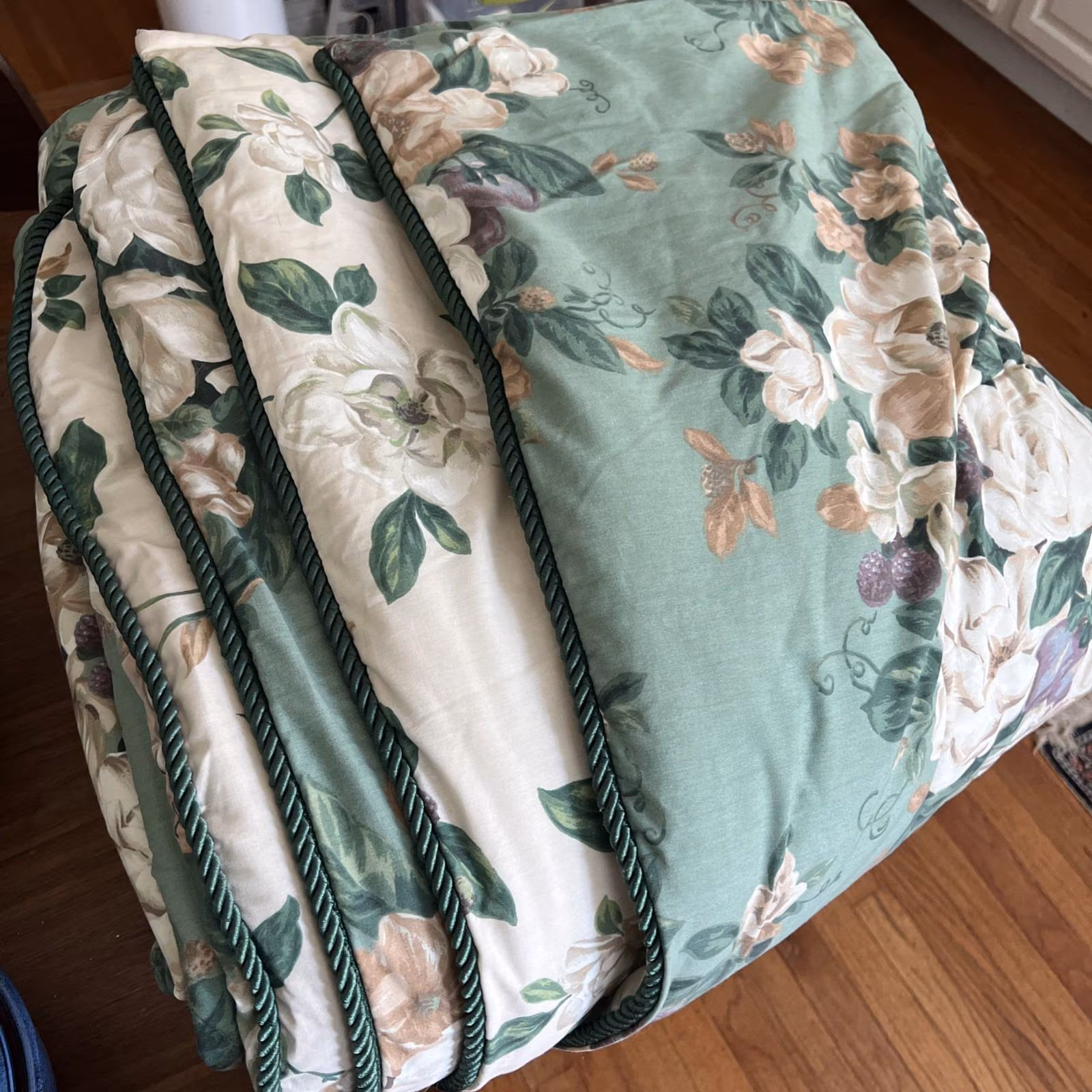 Glynda Turley Botanical Magnolia Southern Queen Comforter Bedding Vintage 90s
