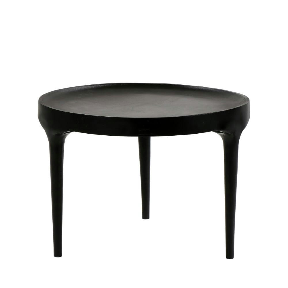 TRIP - Table basse en fonte D49cm noir