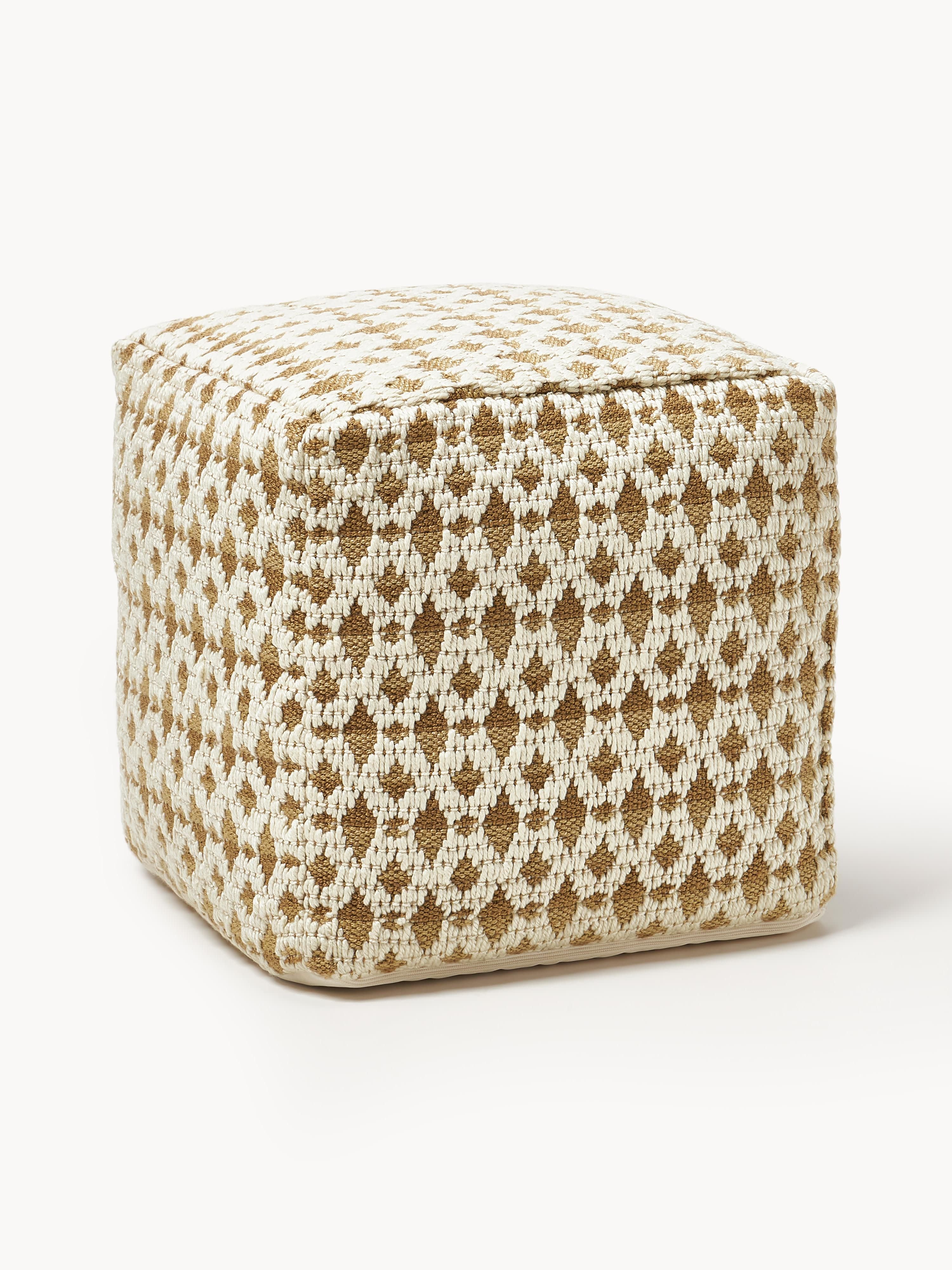Outdoor-Pouf Yamir mit Webmuster
