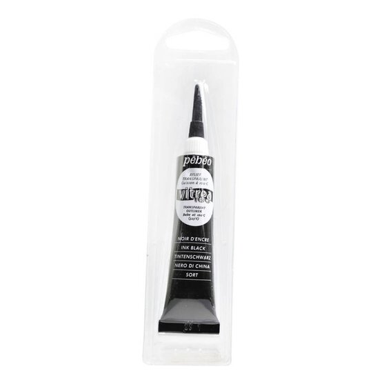 Pebeo Black Vitrea 160 Outliner 20ml