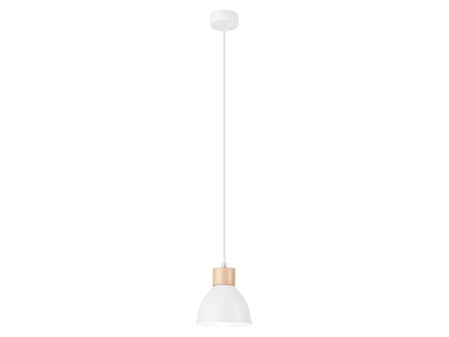 Lampa wisząca Nico stalowa biała