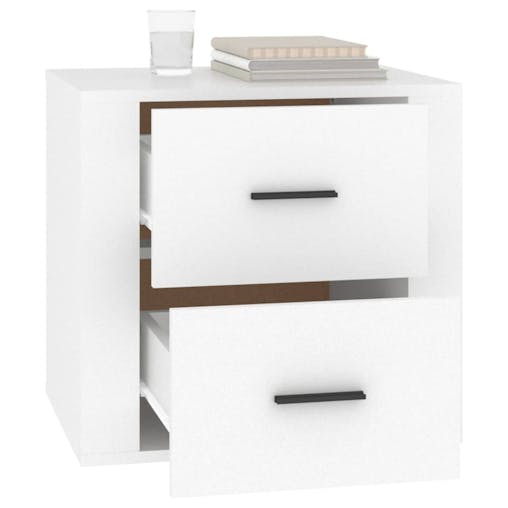 NNEVL Bedside Cabinet White 50x39x47 cm